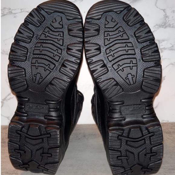 MENS NWT LA Police Gear Black Boots - Picture 7 of 8